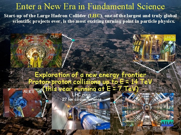 Enter a New Era in Fundamental Science Start-up of the Large Hadron Collider (LHC),