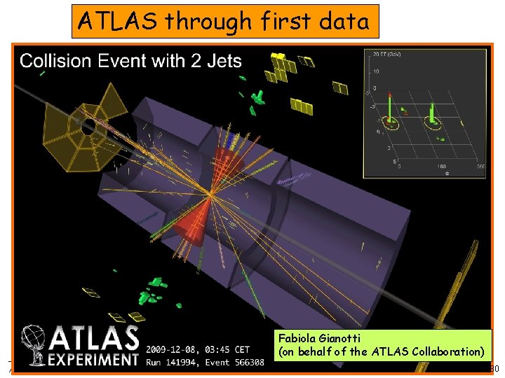 ATLAS through first data Fabiola Gianotti (on behalf of the ATLAS Collaboration) ATLAS, 18