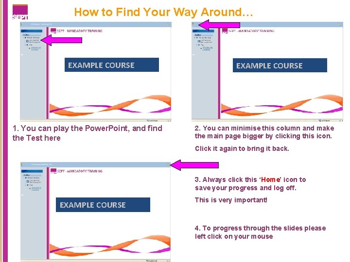 How to Find Your Way Around… EXAMPLE COURSE 1. You can play the Power.