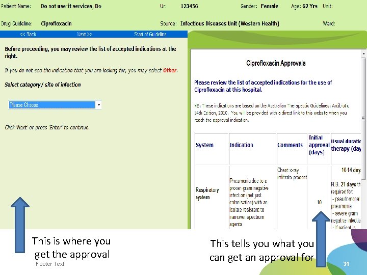 This is where you get the approval Footer Text This tells you what you