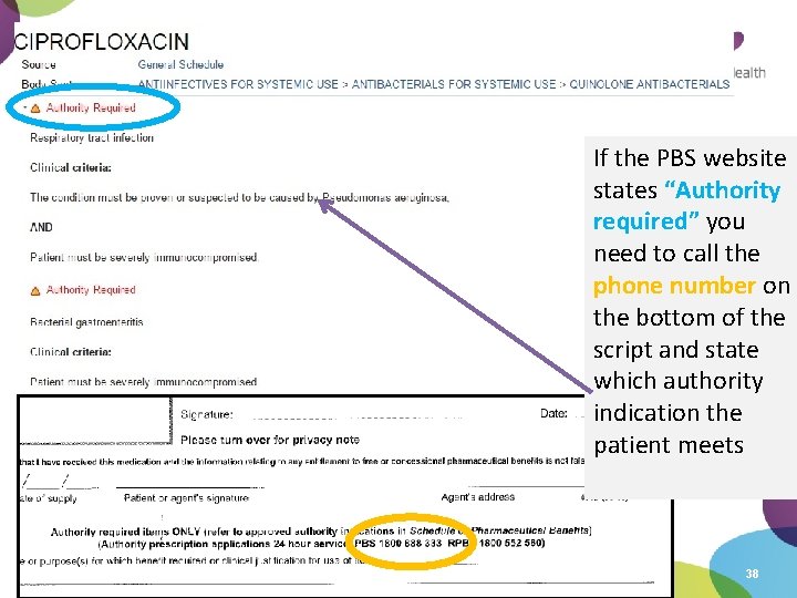 If the PBS website states “Authority required” you need to call the phone number