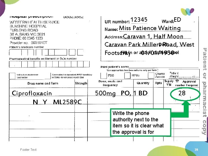 12345 ED Miss Patience Waiting Caravan 1, Half Moon Caravan Park Millers Road, West