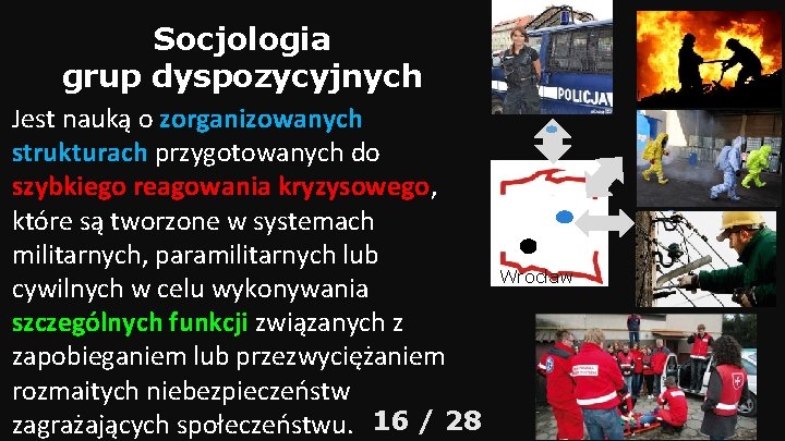 Socjologia grup dyspozycyjnych Jest nauką o zorganizowanych strukturach przygotowanych do szybkiego reagowania kryzysowego, które