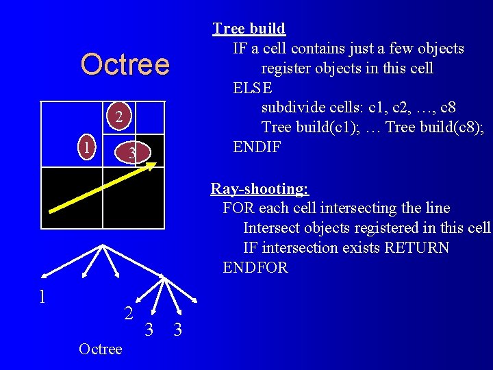 Tree build IF a cell contains just a few objects register objects in this