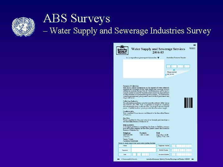 ABS Surveys – Water Supply and Sewerage Industries Survey 