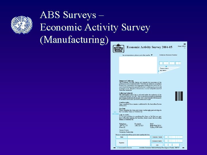 ABS Surveys – Economic Activity Survey (Manufacturing) 