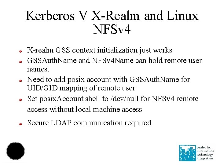 Kerberos V X-Realm and Linux NFSv 4 X-realm GSS context initialization just works GSSAuth.