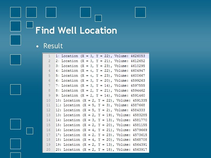 Find Well Location • Result 