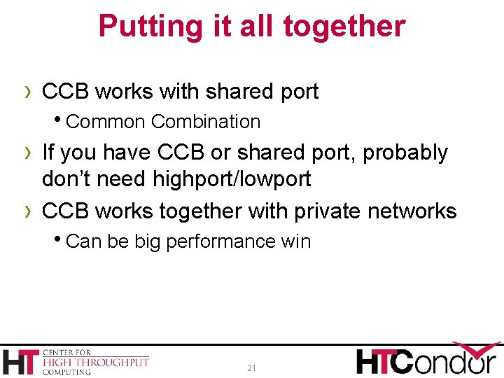 Putting it all together › CCB works with shared port h. Common Combination ›