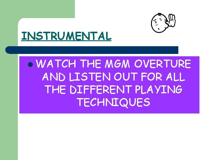 INSTRUMENTAL l WATCH THE MGM OVERTURE AND LISTEN OUT FOR ALL THE DIFFERENT PLAYING