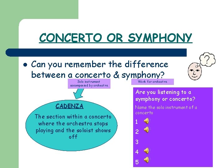 CONCERTO OR SYMPHONY l Can you remember the difference between a concerto & symphony?