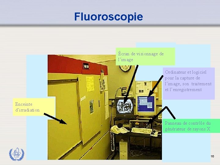 Fluoroscopie Écran de visionnage de l’image Ordinateur et logiciel pour la capture de l’image,