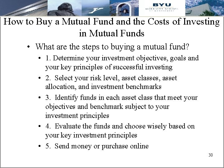 How to Buy a Mutual Fund and the Costs of Investing in Mutual Funds