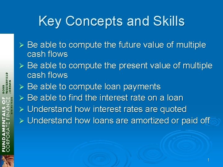 6 Formulas Discounted Cash Flow Valuation 0 Key