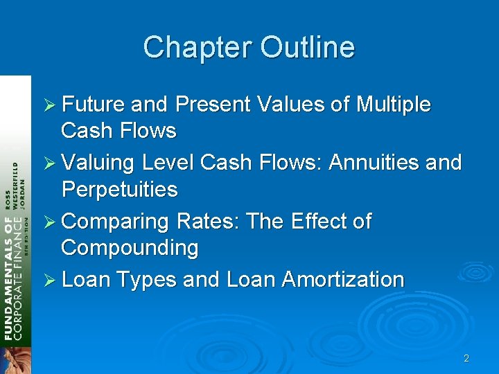 6 Formulas Discounted Cash Flow Valuation 0 Key