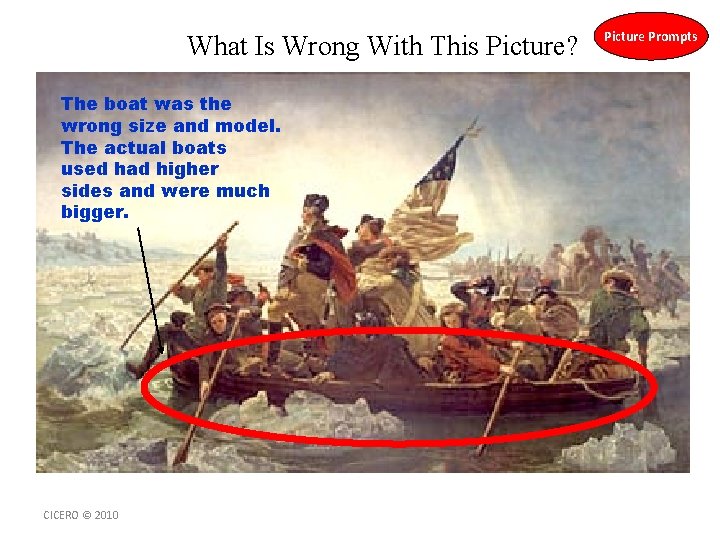 What Is Wrong With This Picture? The boat was the wrong size and model.