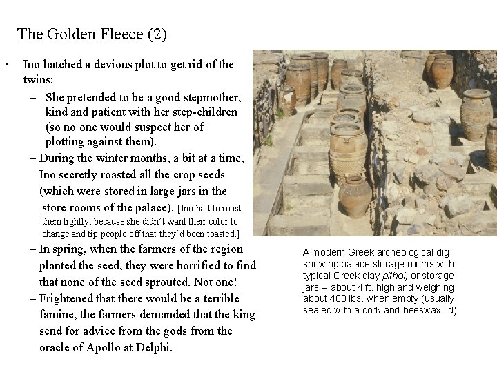 The Golden Fleece (2) • Ino hatched a devious plot to get rid of
