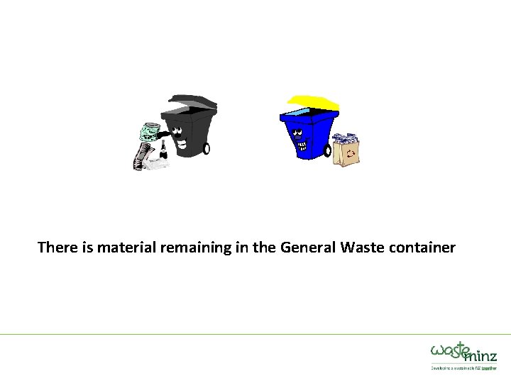 There is material remaining in the General Waste container 