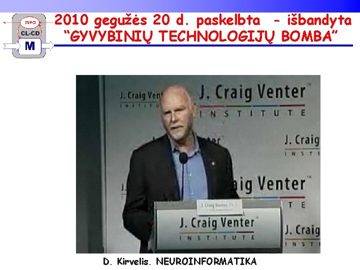 2010 gegužės 20 d. paskelbta - išbandyta “GYVYBINIŲ TECHNOLOGIJŲ BOMBA” D. Kirvelis. NEUROINFORMATIKA 