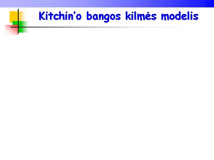 Kitchin’o bangos kilmės modelis 