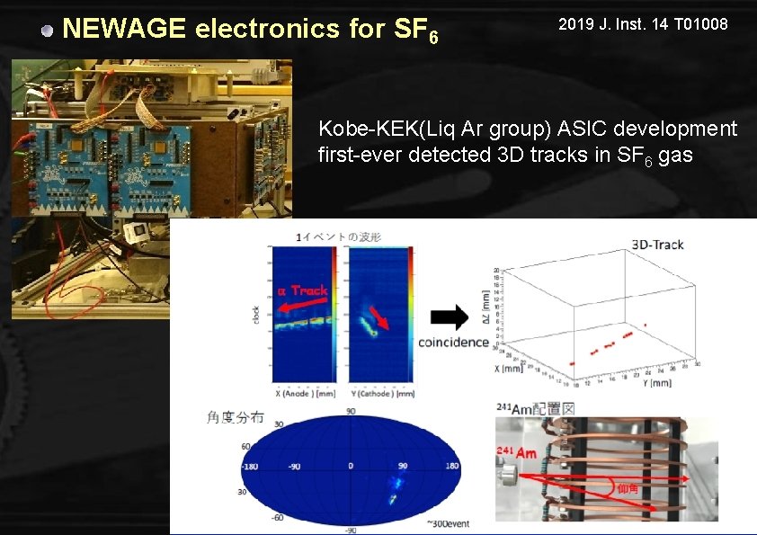 NEWAGE electronics for SF 6 2019 J. Inst. 14 T 01008 Kobe-KEK(Liq Ar group)