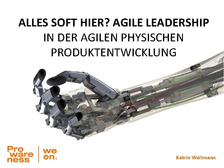 ALLES SOFT HIER? AGILE LEADERSHIP IN DER AGILEN PHYSISCHEN PRODUKTENTWICKLUNG Katrin Wellmann 
