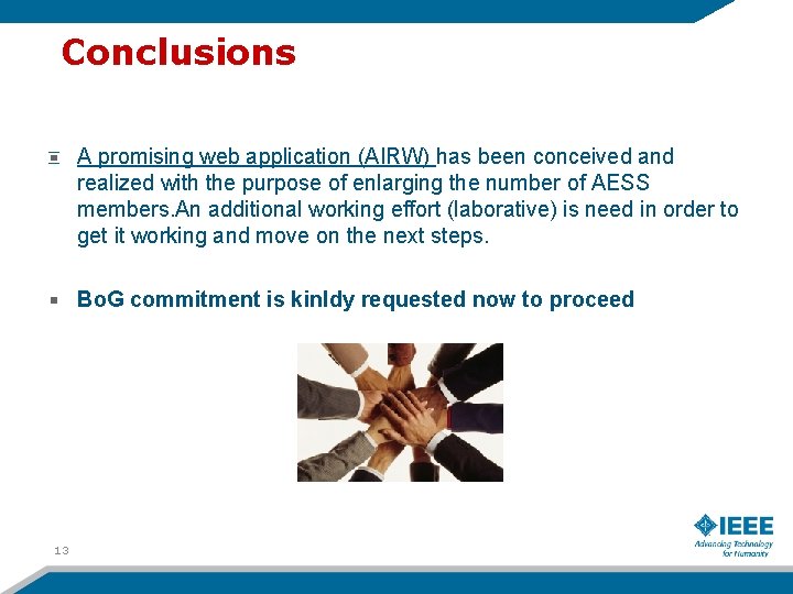 Conclusions A promising web application (AIRW) has been conceived and realized with the purpose