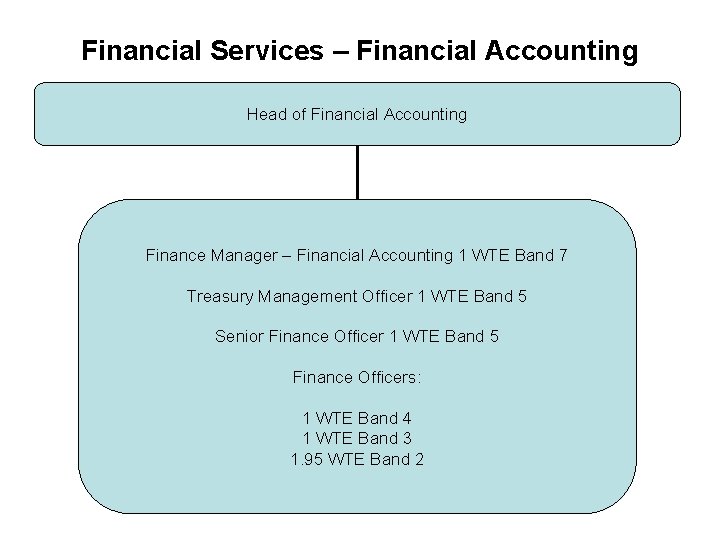 Financial Services – Financial Accounting Head of Financial Accounting Finance Manager – Financial Accounting