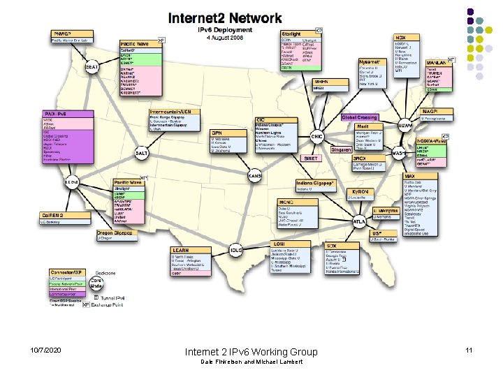 10/7/2020 Internet 2 IPv 6 Working Group Dale Finkelson and Michael Lambert 11 