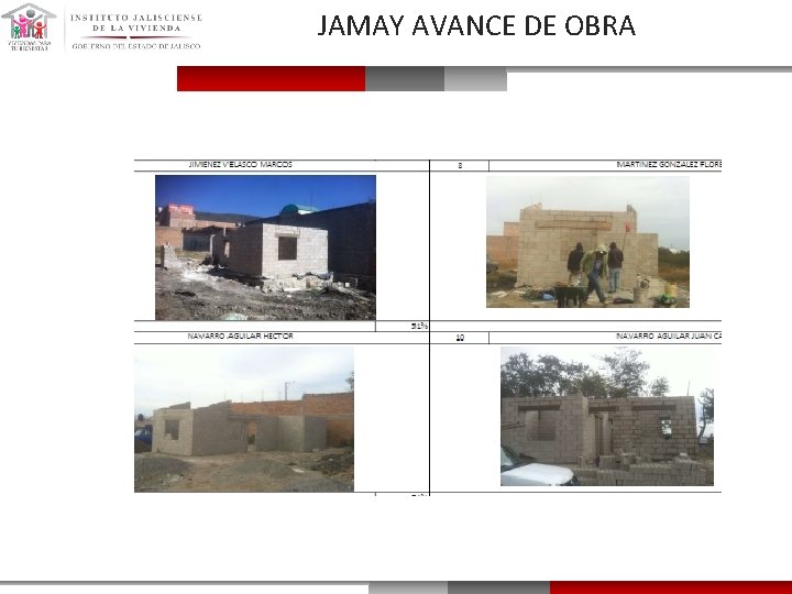 JAMAY AVANCE DE OBRA 