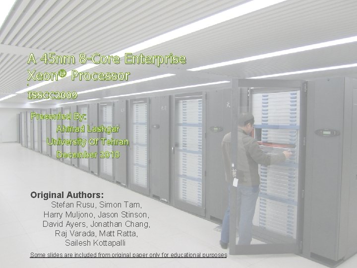 Stații de lucru bazate pe procesoare Xeon de 45nm de la HP