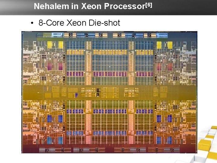 Nehalem in Xeon Processor[6] • 8 -Core Xeon Die-shot 