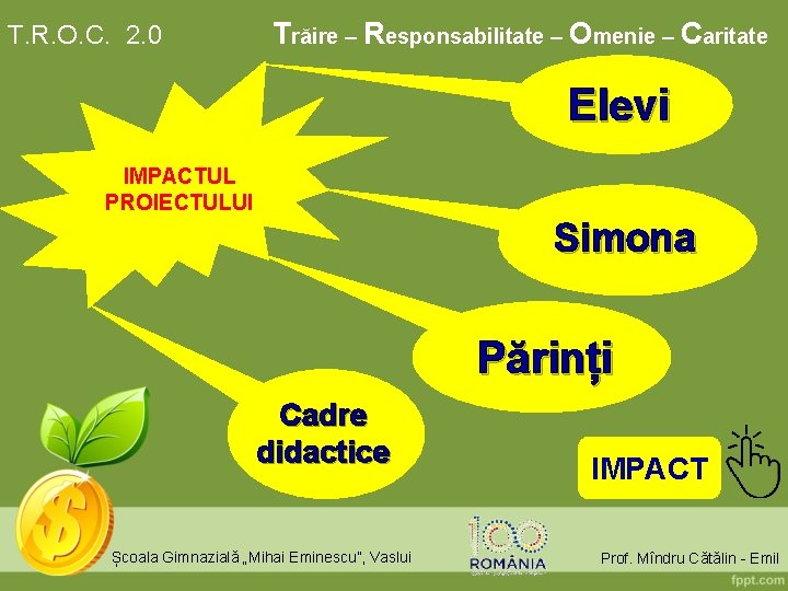 T. R. O. C. 2. 0 Trăire – Responsabilitate – Omenie – Caritate Elevi