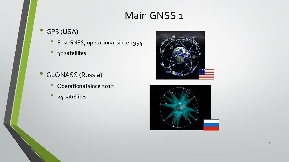 Main GNSS 1 • GPS (USA) • • First GNSS, operational since 1994 32