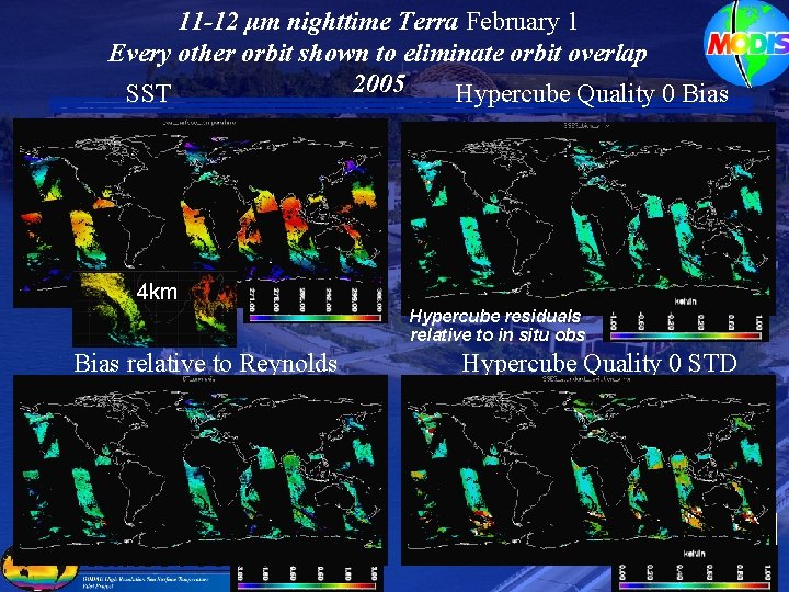 11 -12 μm nighttime Terra February 1 Every other orbit shown to eliminate orbit
