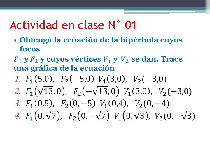 Actividad en clase N° 01 • 