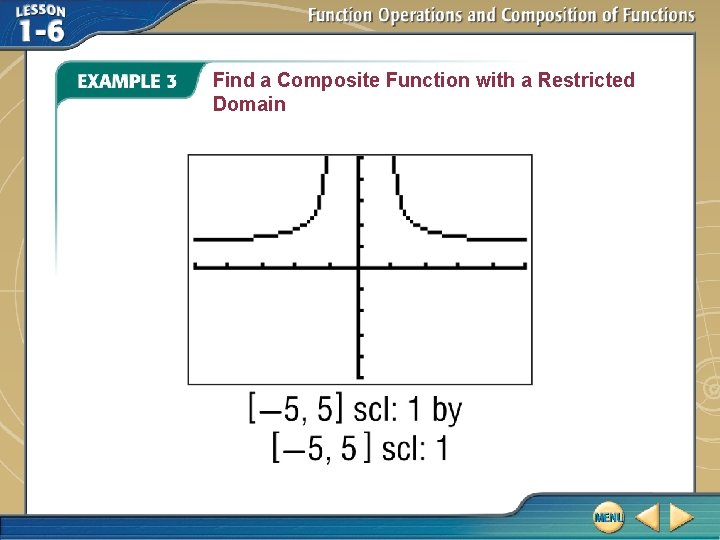 Find a Composite Function with a Restricted Domain 