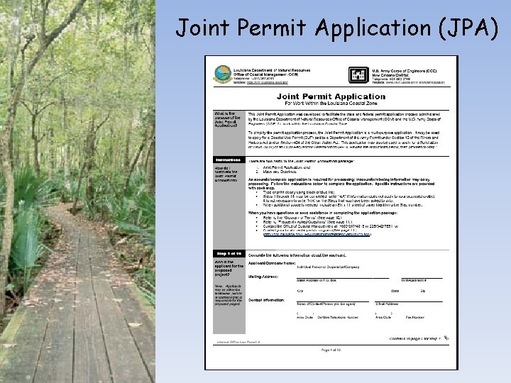 Joint Permit Application (JPA) Joint Permit Application (JPA)