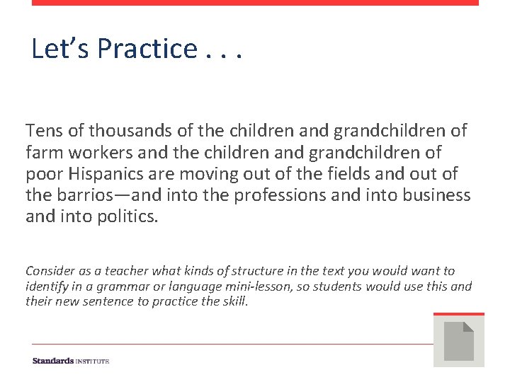 Let’s Practice. . . Tens of thousands of the children and grandchildren of farm Let’s Practice. . . Tens of thousands of the children and grandchildren of farm