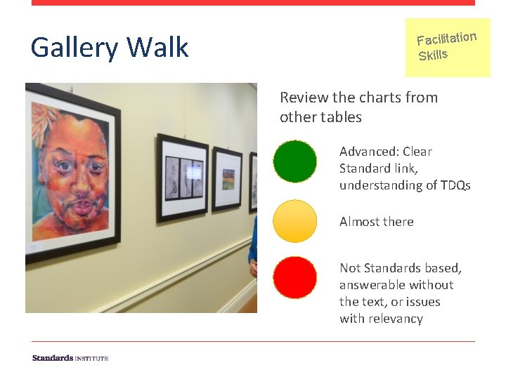 Gallery Walk Facilitation Skills Review the charts from other tables Advanced: Clear Standard link, Gallery Walk Facilitation Skills Review the charts from other tables Advanced: Clear Standard link,