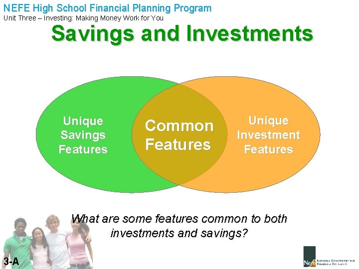 NEFE High School Financial Planning Program Unit Three – Investing: Making Money Work for