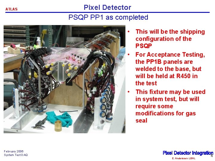 ATLAS Pixel Detector PSQP PP 1 as completed • This will be the shipping