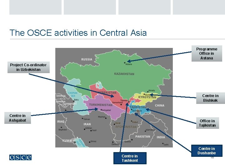 The OSCE activities in Central Asia Programme Office in Astana Project Co-ordinator in Uzbekistan