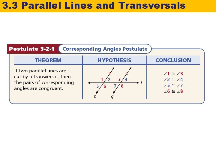 3. 3 Parallel Lines and Transversals 