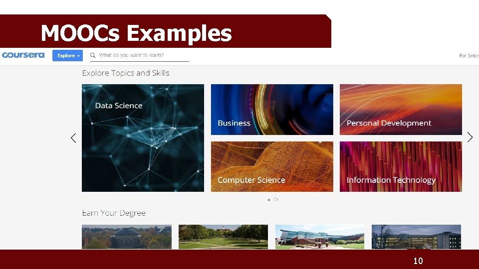 MOOCs Examples 10 