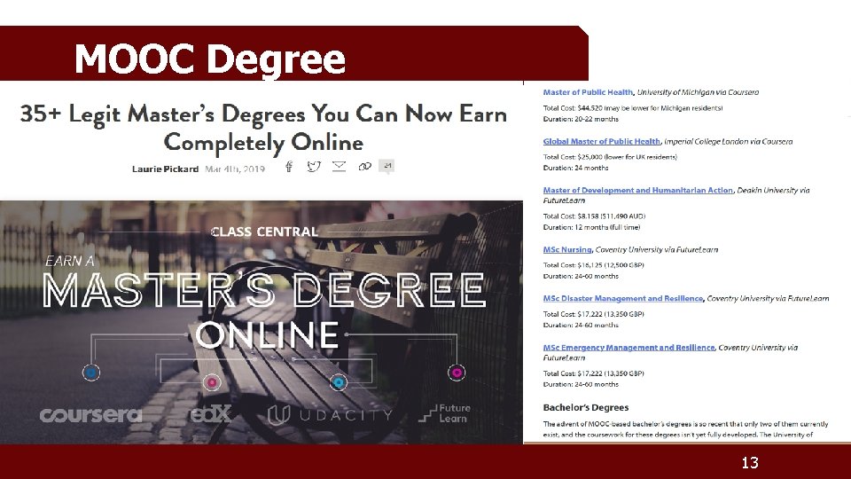 MOOC Degree 13 