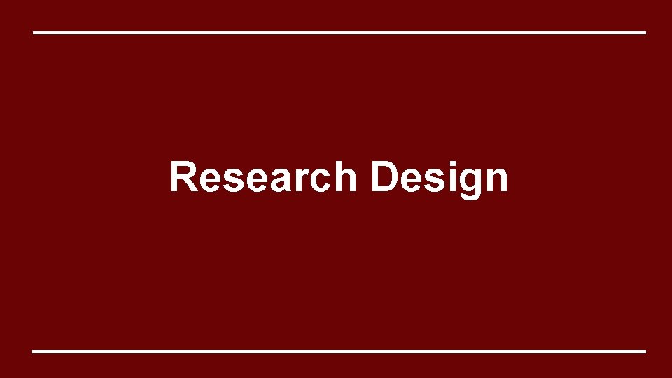 Research Design 