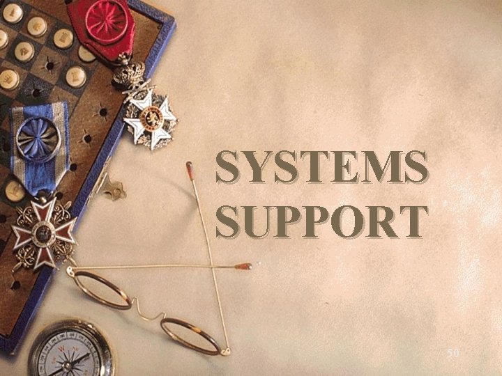 SYSTEMS SUPPORT 50 