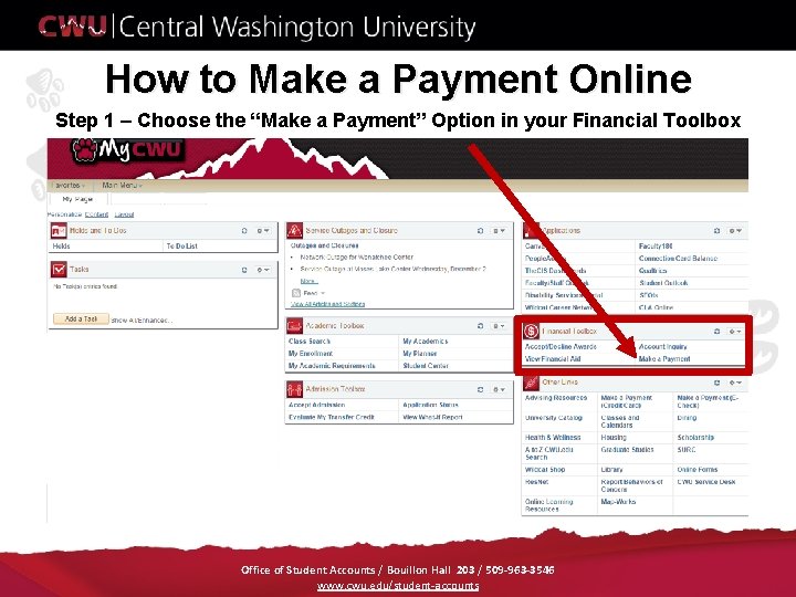 How to Make a Payment Online Step 1 – Choose the “Make a Payment”