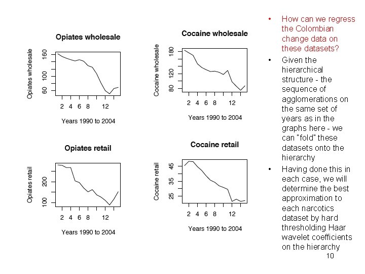  • • • How can we regress the Colombian change data on these